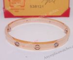 Cartier love bracelet Rose Gold Bracelet with 4 Diamonds